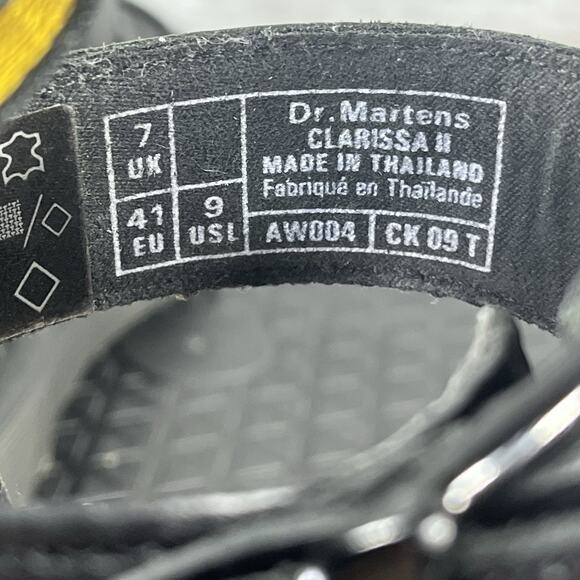 Dr Martens Women’s Clarissa II Quad Mono Black Leather Gladiator Sandals Size 9 - Picture 5 of 8